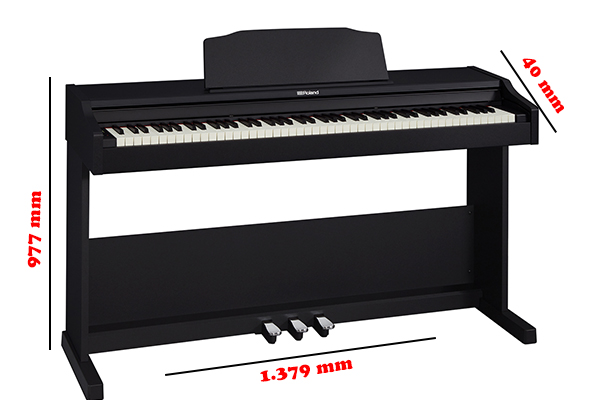 Kích thước đàn piano điện Roland RP-102